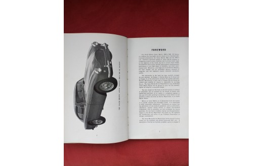 Aston Martin DB2/4 Instruction book