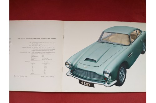 Aston Martin DB4 Brochures